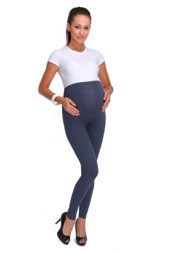 LEGGINSY CIĄŻOWE DŁUGIE PANEL BAWEŁNA GETRY XL