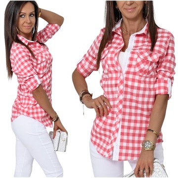 WIOSENNA CASUALOWA KOSZULA W KRATĘ VERA! WZ.1 XXL