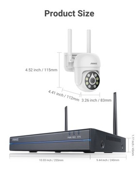 ANNKE Bezprzewodowy system nadzoru IP 10CH 5MP