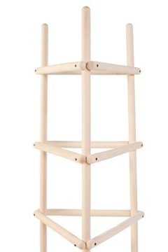PODPORA TRÓJKĄT ZESTAW DO DRZEWKA ROŚLIN fi 34 mm 180 cm drewno buk PREMIUM