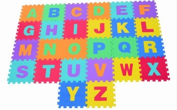 Puzzle Litery Mata Piankowa Puzzle Piankowe 26szt