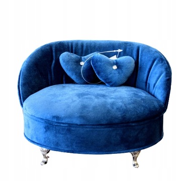 Szkatułka Na Biżuterię - granatowa sofa