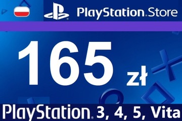 PlayStation 165 zł PSN Network Store Kod PS5 PS4 PS3