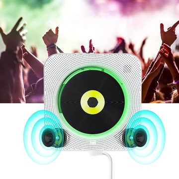 ПОРТАТИВНЫЙ CD-ПЛЕЕР BLUETOOTH ДИНАМИК FM-РАДИО БЕЛЫЙ