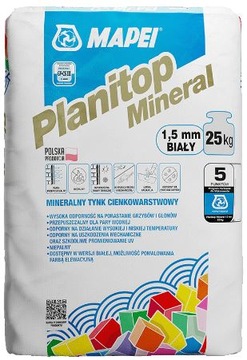 Tynk mineralny baranek 1,5mm MAPEI 25kg biały
