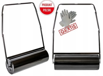 WALEC OGRODOWY STALOWY DO TRAWY TRAWNIKA METALOWY 50CM POJEMNOŚĆ 30L