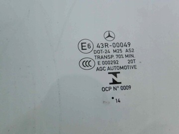 MERCEDES B TŘÍDA W246 246 SKLO (OKNO) PŘEDNÍ LEVÝ 2014
