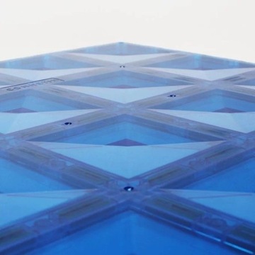 Магнитные блоки Connetix - Радужные синие и зеленые базовые плитки 2 шт.