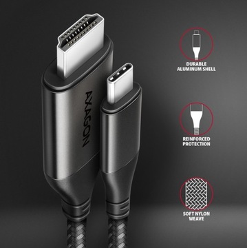 Кабель-переходник USB-C — HDMI 2.0 4K/60 Гц, алюминий, 1,8 м