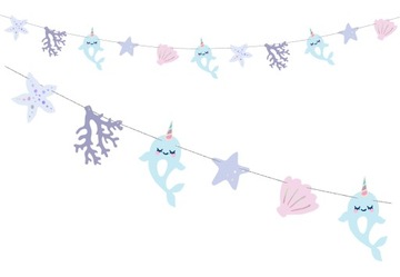 GIRLANDA BANER NARWAL MERMAID SYRENKA URODZINY-611