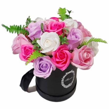 Ароматная коробка-букет Flower Box с мыльными розами Подарок ЖЕНЩИНЕ