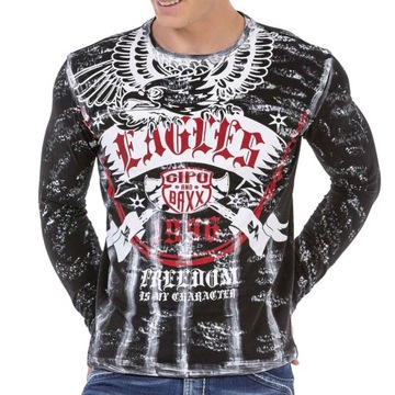 Cipo Baxx Bluza Longsleeve Malowany Mazany Eagle