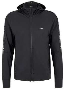 Męski sweter bluza czarna HUGO BOSS sportowa wzór