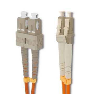 Qoltec Patchcord światłowodowy SC/UPC - LC/UPC | Multimode | 50/125 |2m