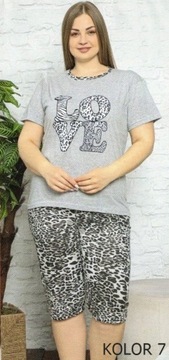 Хлопковая пижама BELLA с короткими рукавами и брюками 3/4.