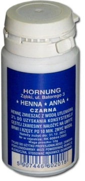 HENNA ANNA Proszkowa do brwi CZARNA 20g