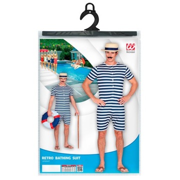 Мужские пляжные купальники ретро -полосы m