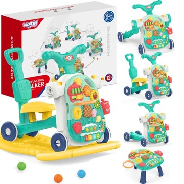 WOOPIE BABY CHODZIK 5w1 MULTIFUNKCYJNY NIEBIESKI PCHACZ STOLIK BUJAK 12M
