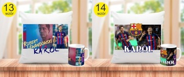 КОМПЛЕКТ FC BARCELONA ПОДУШКА + КРУЖКА + ИМЯ