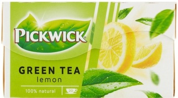 PICKWICK-GREEN TEA LEMON-zielona herbata z cytryną