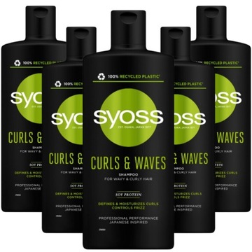 Syoss Curls Waves Szampon do Włosów Kręconych 5x440ml