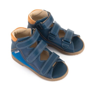 SKÓRZANE PROFILAKTYCZNE SANDAŁY DZIECIĘCE Z OBCASEM THOMASA ANI-BUT R27