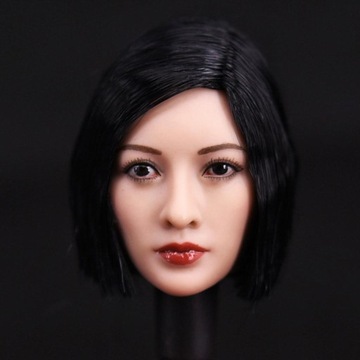 1/6 скульптура головы с короткими волосами черного цвета для