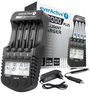 ЗАРЯДНОЕ УСТРОЙСТВО ENELOOP ДЛЯ АККУМУЛЯТОРОВ AA AAA + 4x АККУМУЛЯТОРА R6 2600 мАч