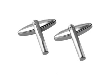 Запонки ПРЯМОУГОЛЬНЫЕ КОРИЧНЕВЫЕ с узором