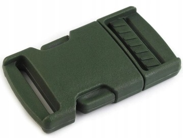 KLAMRA Plastikowa Zapięcie Zatrzask Do Taśmy Zielona 30mm - 10szt