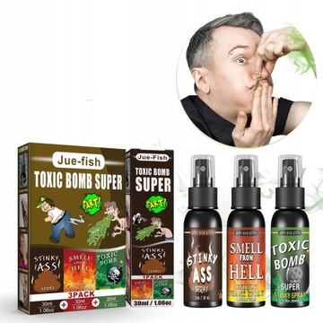 3szt Tricky Toys - Jue Fish Fart Spray