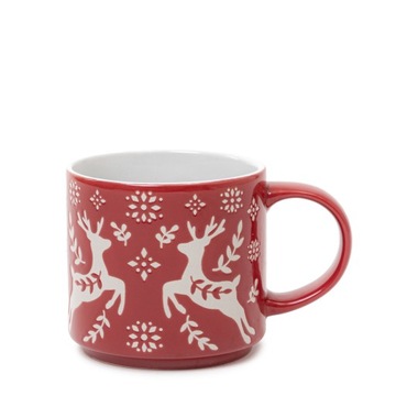 Kubek AVERO czerwony z jelonkami 0,35 l HOMLA