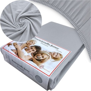 GŁADKIE Prześcieradło JERSEY z Gumką 220x200 BAWEŁNIANE 100% Premium KOLORY