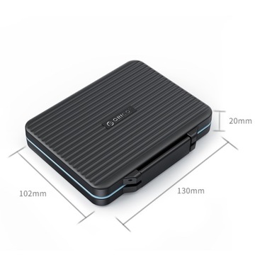 Футляр для карт памяти Orico: 6x SD, 4x microSD, 1x CF, жесткий, черный