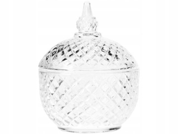 Cukiernica Cukierniczka Szklana Przezroczysta Pojemnik 13x9 cm
