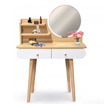 Косметический туалетный столик Aga с зеркалом оттенков коричневого 80 x 122 x 40 см