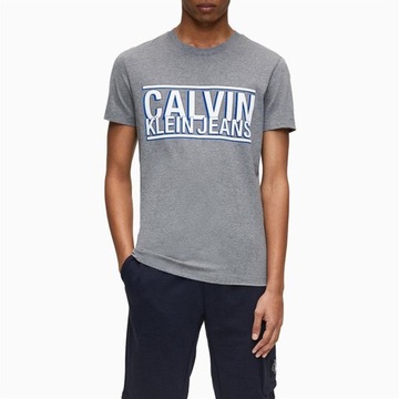 MĘSKA KOSZULKA CALVIN KLEIN CK TSHIRT SZARA ROZ L