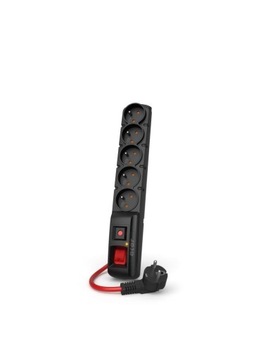 Listwa zasilająca Acar F5 Power 1 gniazd 5 m czarny