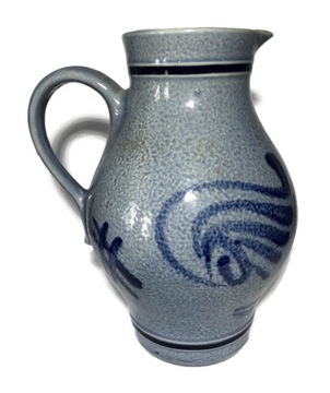 Dzban niebieski ceramiczny ze wzorem /okazja /H6