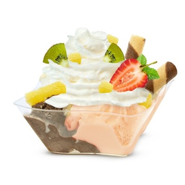 НАБОР ОДНОРАЗОВЫХ ДЕСЕРТНЫХ СТАКАНОК Кружка Десертные чашки + ложки