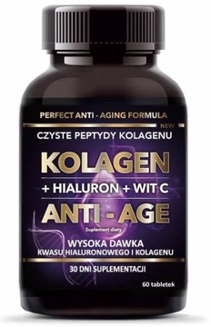 Kolagen Anti-Age Kwas Hialuronowy + Witamina C Wit. 60 tabletek Intenson