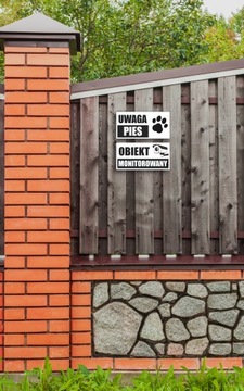 ТАРЕЛКА ВНИМАНИЕ BAD DOG DIBOND АЛЮМИНИЯ 13x26 см