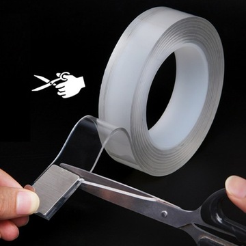 НАНОЛЕНТА ДВУХСТОРОННЯЯ 5М 3СМ МНОГОРАЗОВАЯ ВОДОНЕПРОНИЦАЕМАЯ САМОКЛЕЯЩАЯСЯ