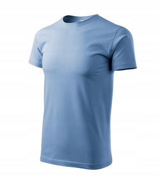 koszulka męska LUX 4XL błękitna krótki rękaw