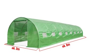OGRODOWY TUNEL FOLIOWY STELAŻ 8x3x2m SZKLARNIA 24m BASS POLSKA