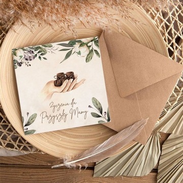 Поздравительная открытка Конверт с обувью для детского душа