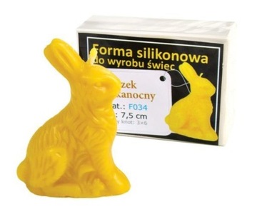 Forma silikonowa - zajączek wielkanocny - 7,5cm forma silikonowa do świec