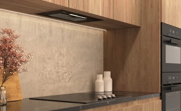 Встраиваемая кухонная вытяжка под шкаф 60 см MAAN TYTAN 3 BLACK GLASS LED