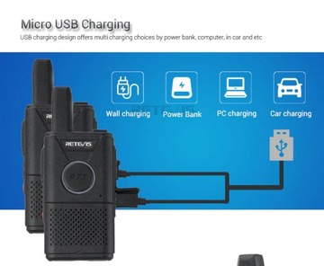 Радиостанции PMR Retevis RT618U 2xPTT для гидов