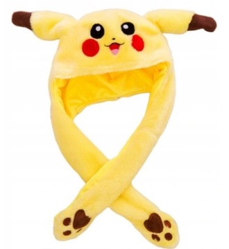 Czapka ruchome uszy pikachu świńka świeci led